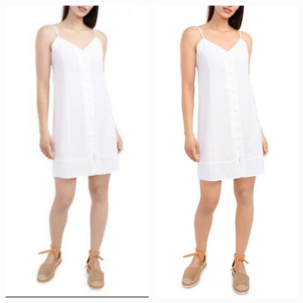 VINCE  CAMUTO  BUTTON  DOWN  MINI  DRESS